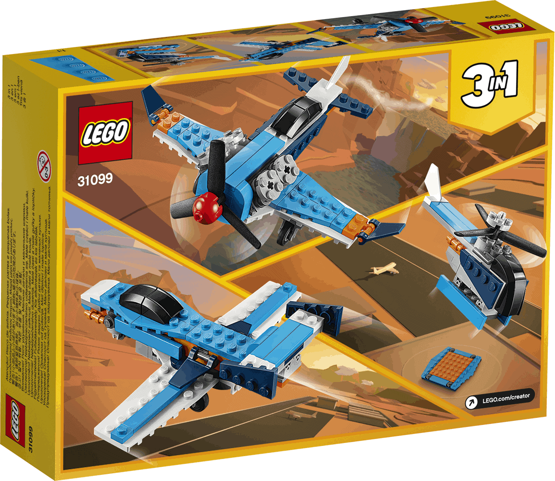 LEGO Creator 3 σε 1 Ελικοφόρο Αεροπλάνο