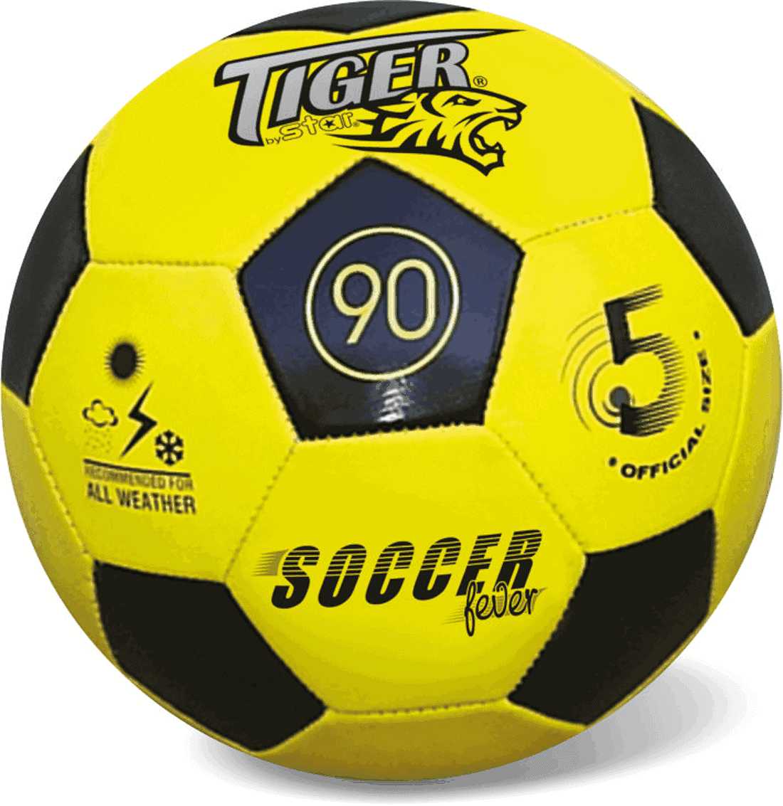 Μπάλα Ποδοσφαίρου Συνθετική Δερμάτινη S5 Κίτρινη