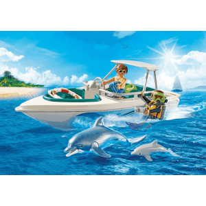 Playmobil - Ταχύπλοο Με Δύτη Και Δελφίνια