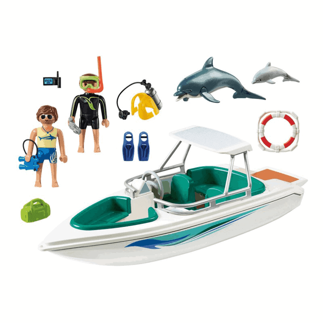 Playmobil - Ταχύπλοο Με Δύτη Και Δελφίνια