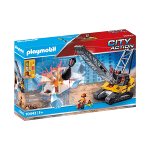 Playmobil - Γερανός Κατεδάφισης Με Ερπύστριες Και Δομικά Στοιχεία