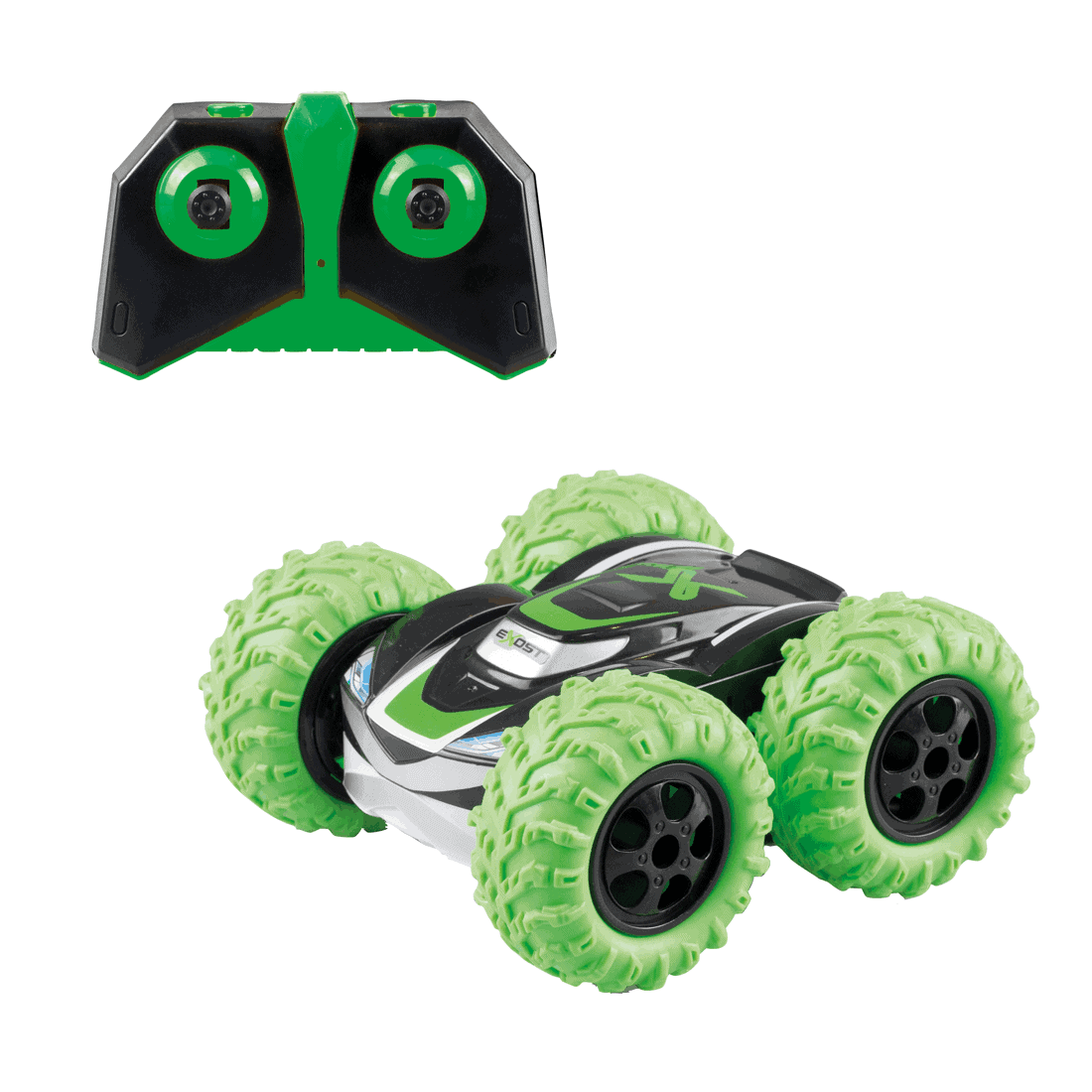 Τηλεκατευθυνόμενο Αυτοκίνητο Exost R/C 1:18 360 Cross - Μαύρο Με Πράσινες Ρόδες