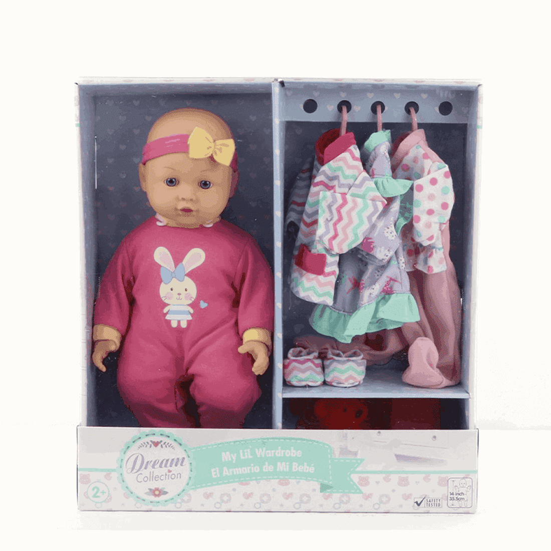 Κούκλα Μωρό 23 Εκ. Με Ντουλάπα & Αξεσουάρ