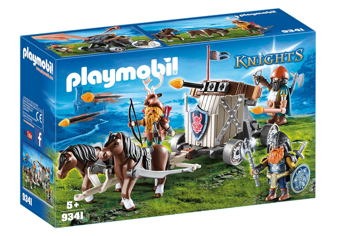Playmobil - Βαλλίστρα Νάνων Με Άλογα Πόνυ