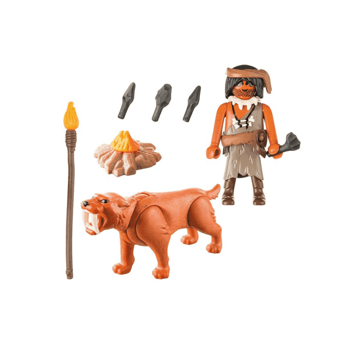 Playmobil - Άνθρωπος Των Σπηλαίων Με Τίγρη
