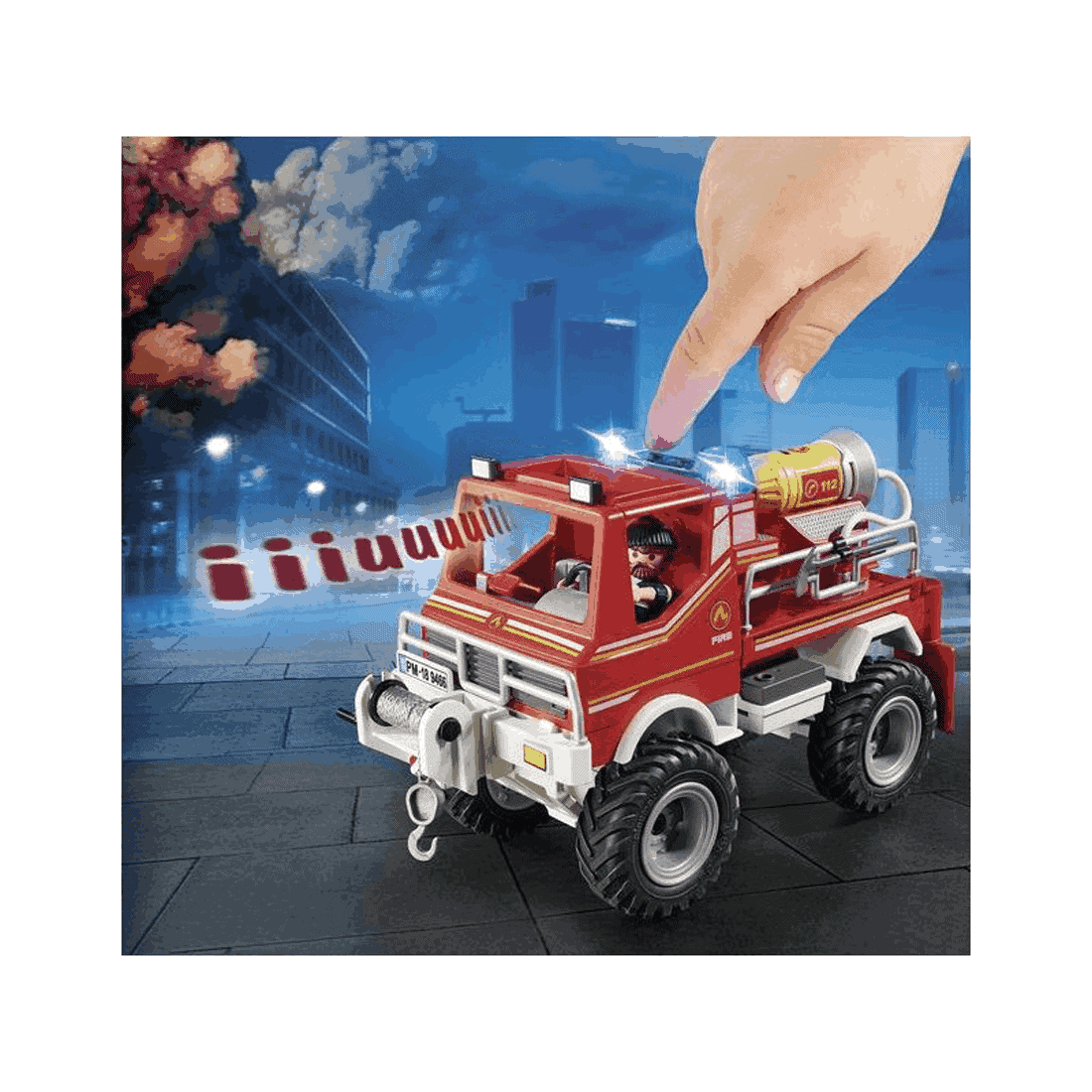 Playmobil - Όχημα Πυροσβεστικής Με Τροχαλία Ρυμούλκησης