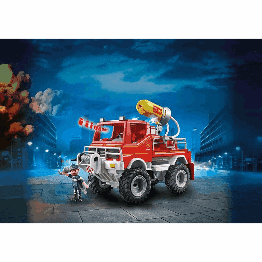 Playmobil - Όχημα Πυροσβεστικής Με Τροχαλία Ρυμούλκησης