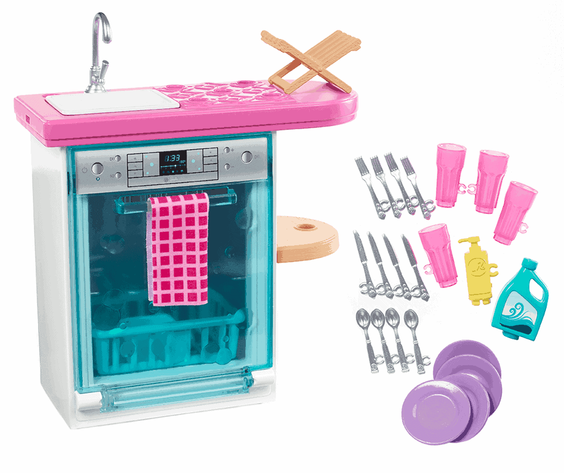 Barbie - Πλυντήριο Πιάτων Με Αξεσουάρ