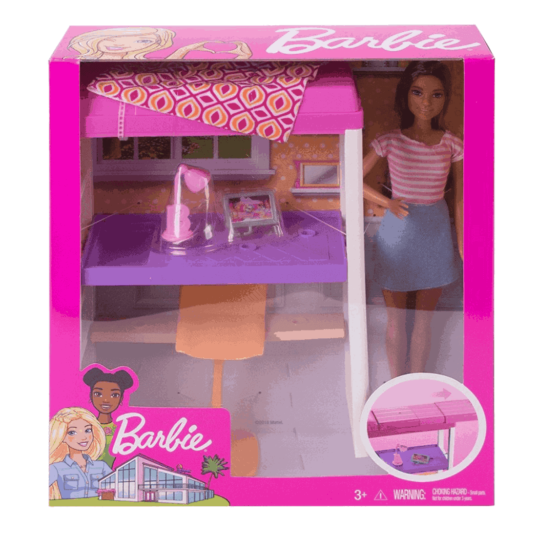 Barbie - Δωμάτιο Με Κούκλα , Κρεβάτι Και Γραφείο