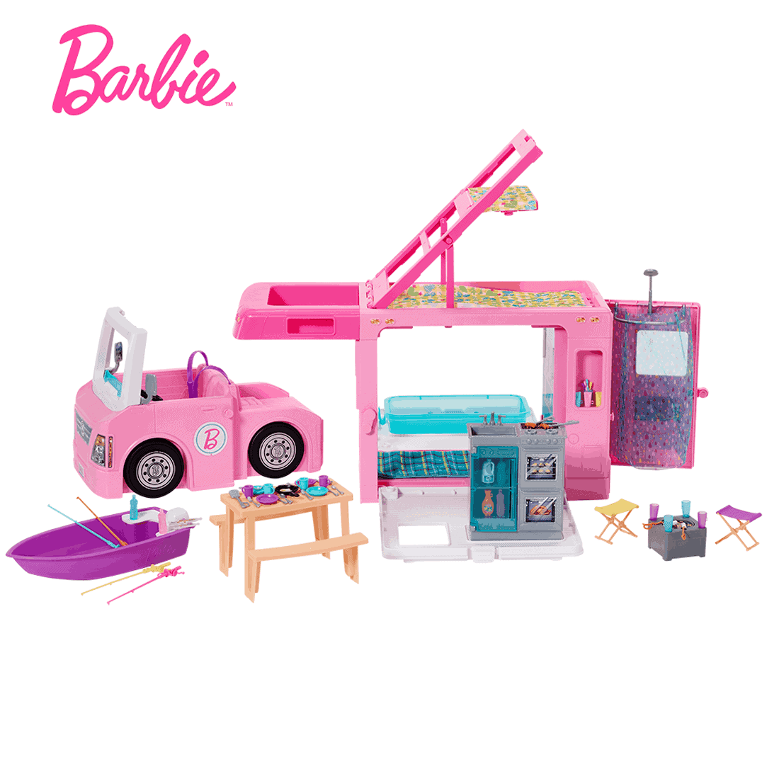 Barbie - Τροχόσπιτο 3 Σε 1
