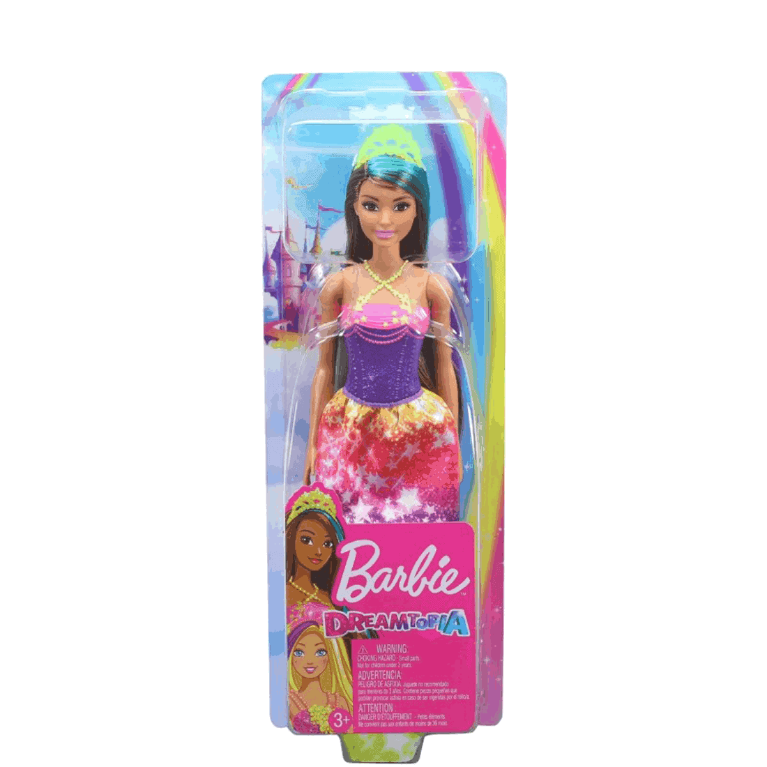 Barbie - Πριγκίπισσα Με Καστανά Μαλλιά Και Πράσινη Ανταύγεια