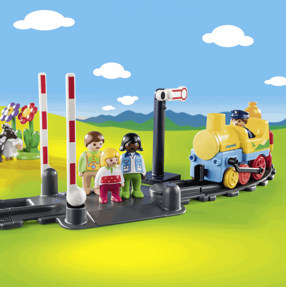 Playmobil - Σετ Τρένου με ζωάκια και επιβάτες
