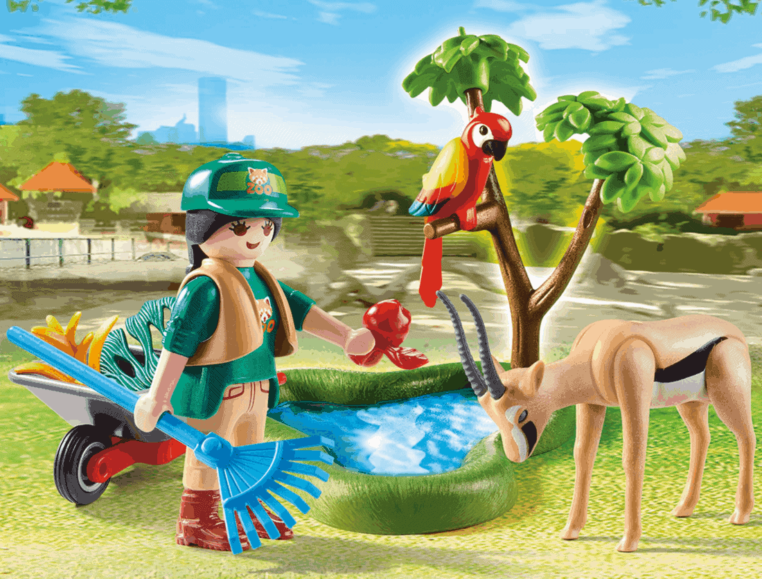 Playmobil - Φροντιστής Ζωολογικού Κήπου με ζωάκια - Gift Set