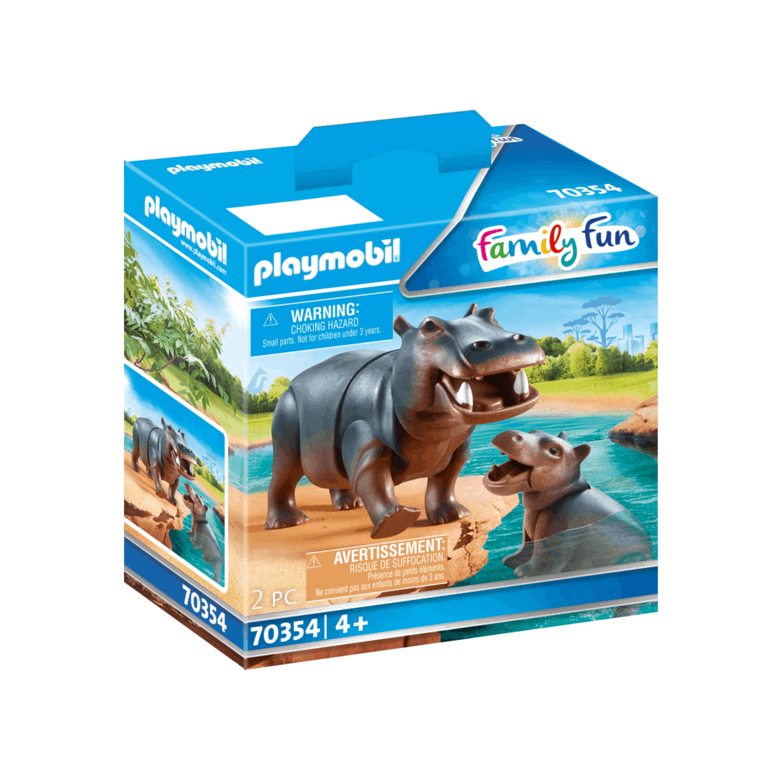 Playmobil - Ιπποπόταμος με το μικρό του