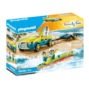 Playmobil - Αυτοκίνητο με ανοιχτή οροφή και κανό