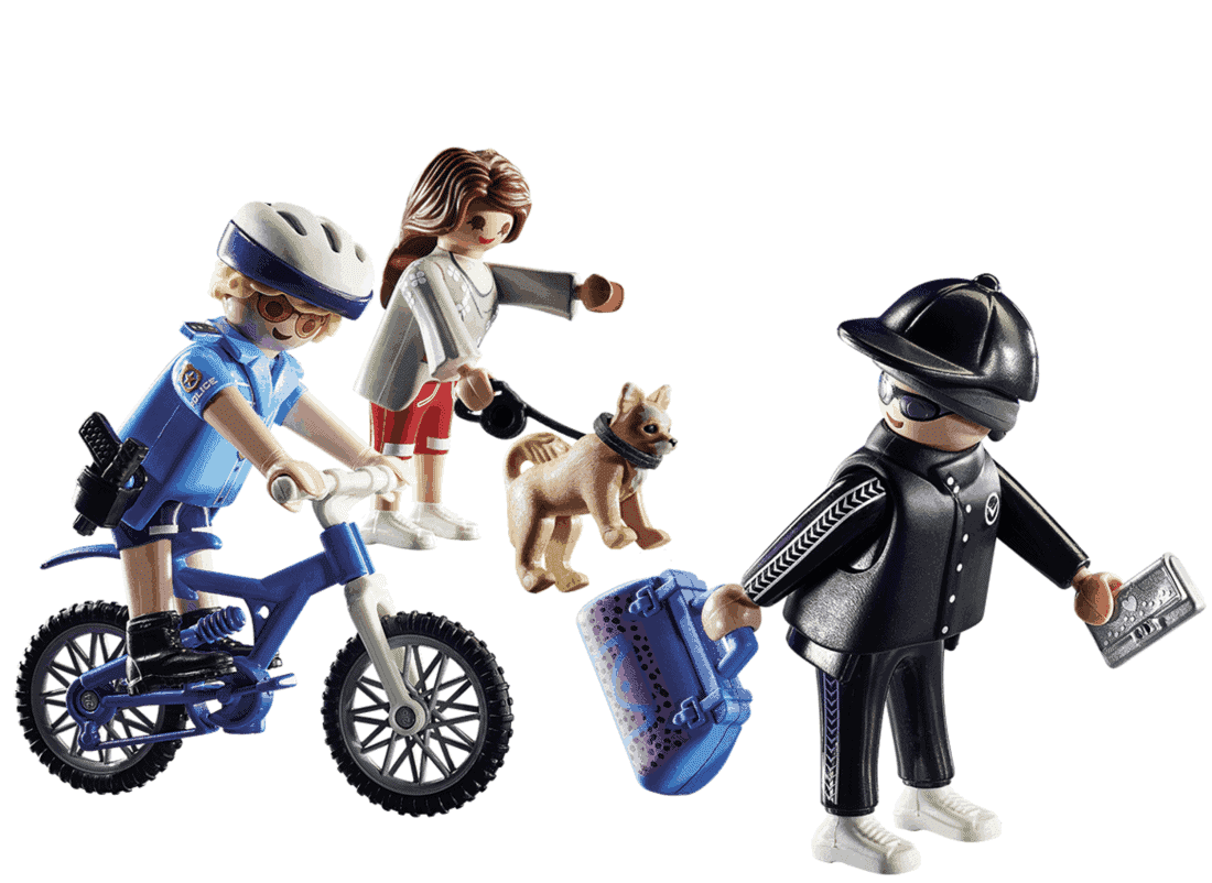 Playmobil - Αστυνομικός με ποδήλατο και πορτοφολάς
