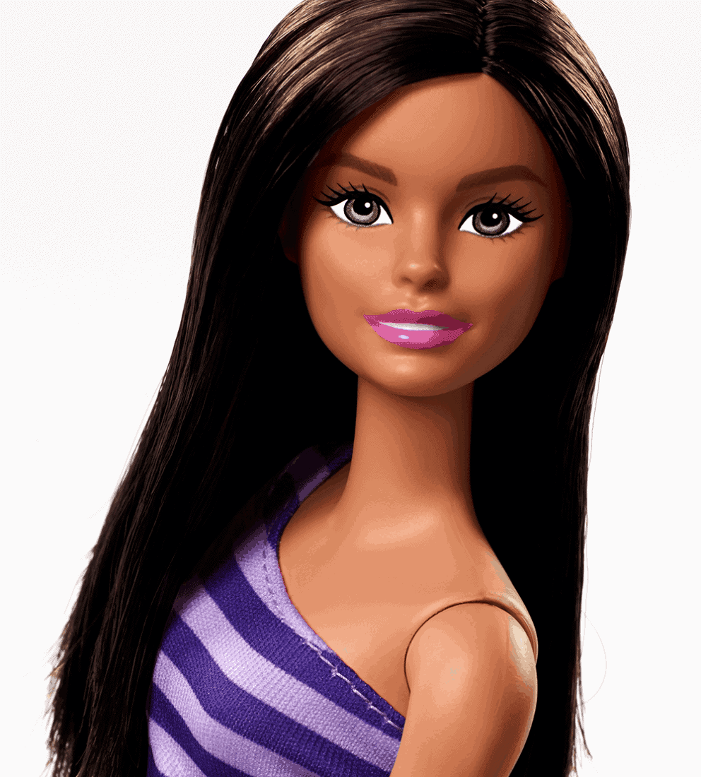 Barbie - Μοντέρνα Φορέματα Με Αξεσουάρ - Ριγέ Μωβ Φόρεμα