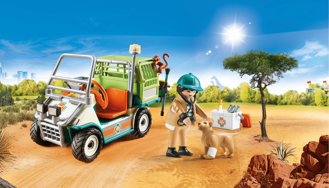 Playmobil - Κτηνίατρος Με Όχημα Ζωολογικού Κήπου