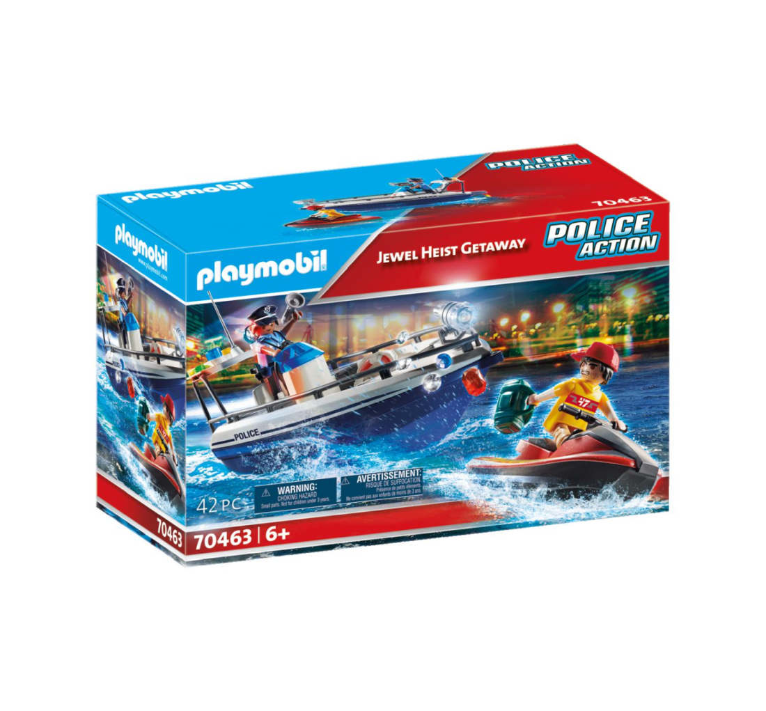 Playmobil - Αστυνομικό Ταχύπλοο Και Ληστής Με Jet Ski