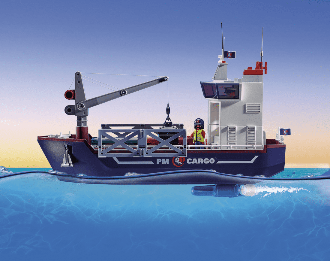 Playmobil - Φορτηγό Πλοίο Και Ταχύπλοο Σκάφος Τελωνειακών