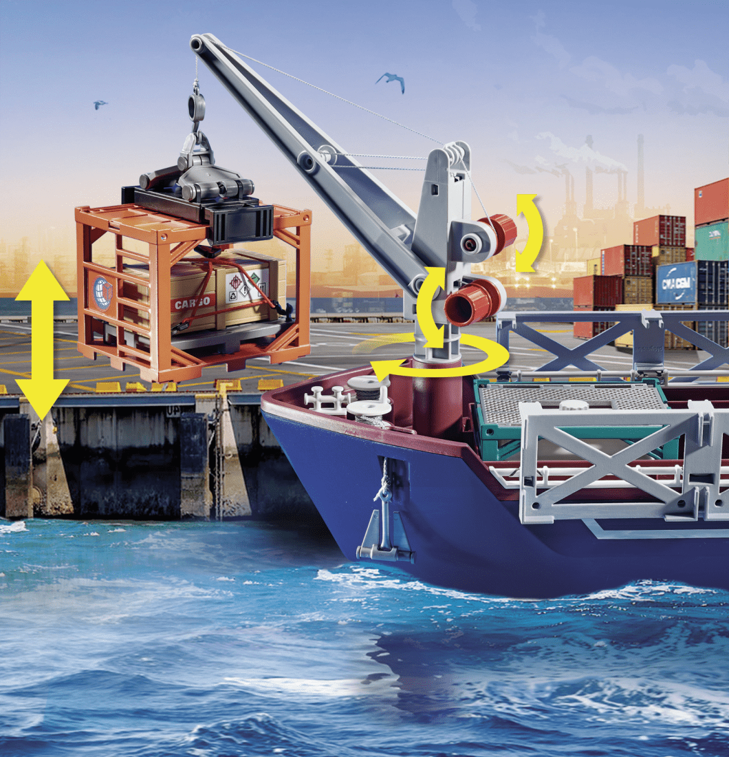 Playmobil - Φορτηγό Πλοίο Και Ταχύπλοο Σκάφος Τελωνειακών