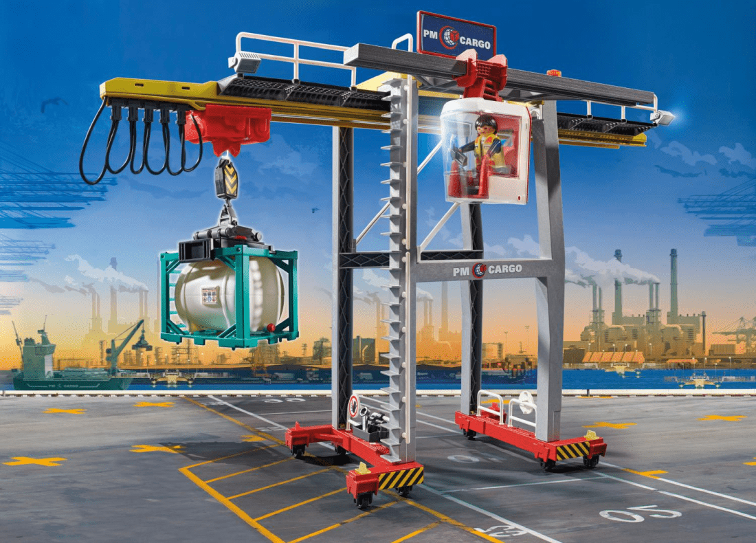 Playmobil - Γερανογέφυρα Φορτοεκφόρτωσης Container