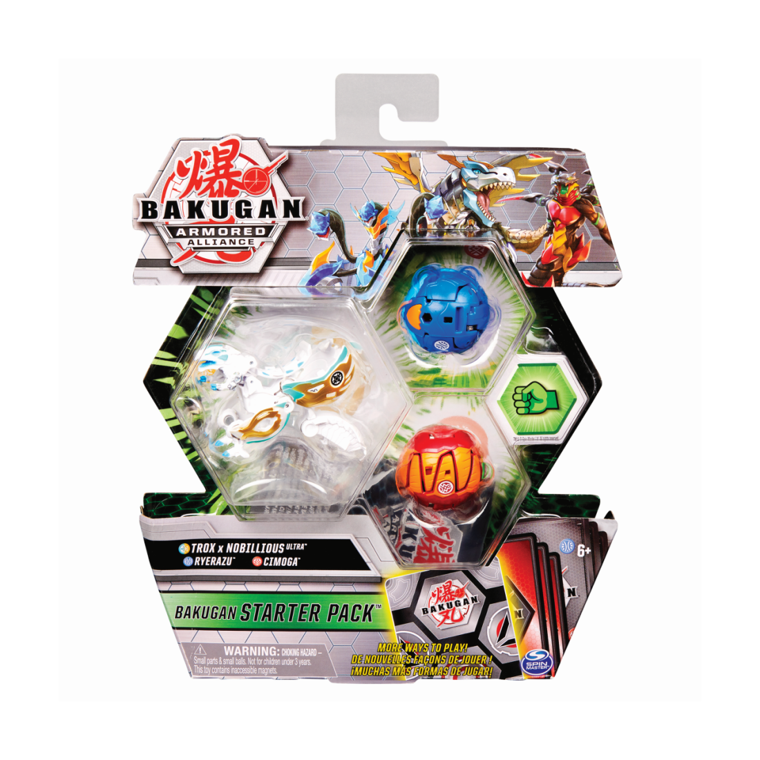 Spin Master Bakugan Armored Alliance - Starter Pack - Trox x Nobillious Ultra & Ryerazu & Cimoga