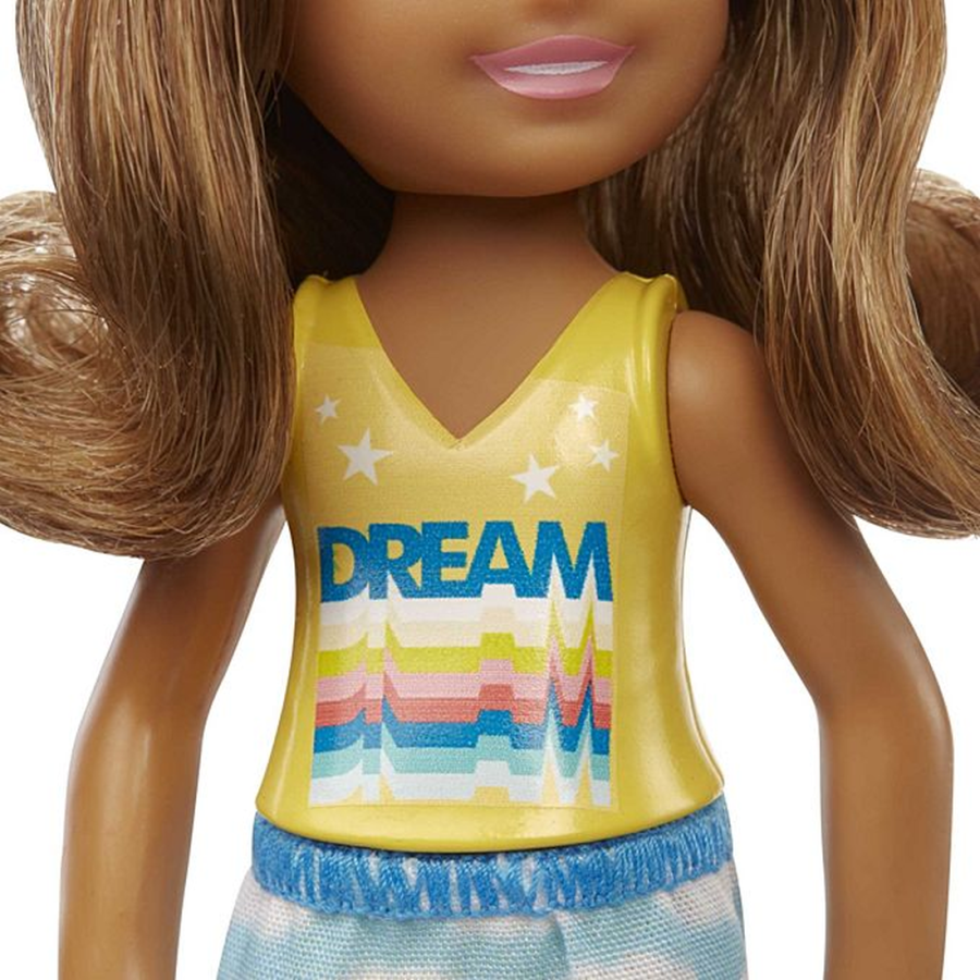Barbie - Chelsea - Καστανό Κοριτσάκι Με Κίτρινη Μπλούζα