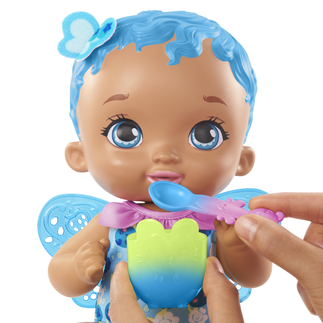 Κούκλα Μωρό - My Garden Baby - Μωράκι Ώρα Για Φαγητό - Μπλε Μαλλιά
