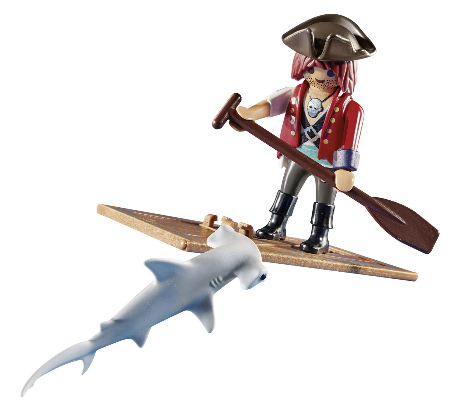 Playmobil - Πειρατής Με Σχεδία Και Σφυροκέφαλος Καρχαρίας