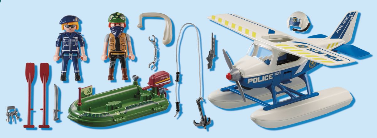 Playmobil - Καταδίωξη Λαθρέμπορου Από Αστυνομικό Υδροπλάνο