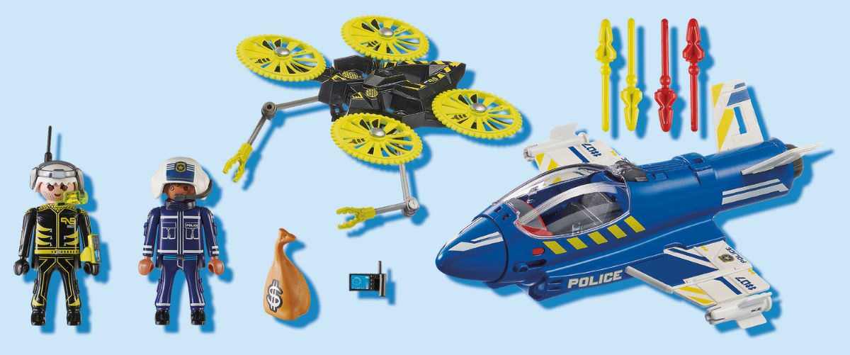 Playmobil - Καταδίωξη Drone Από Αστυνομικό Τζετ
