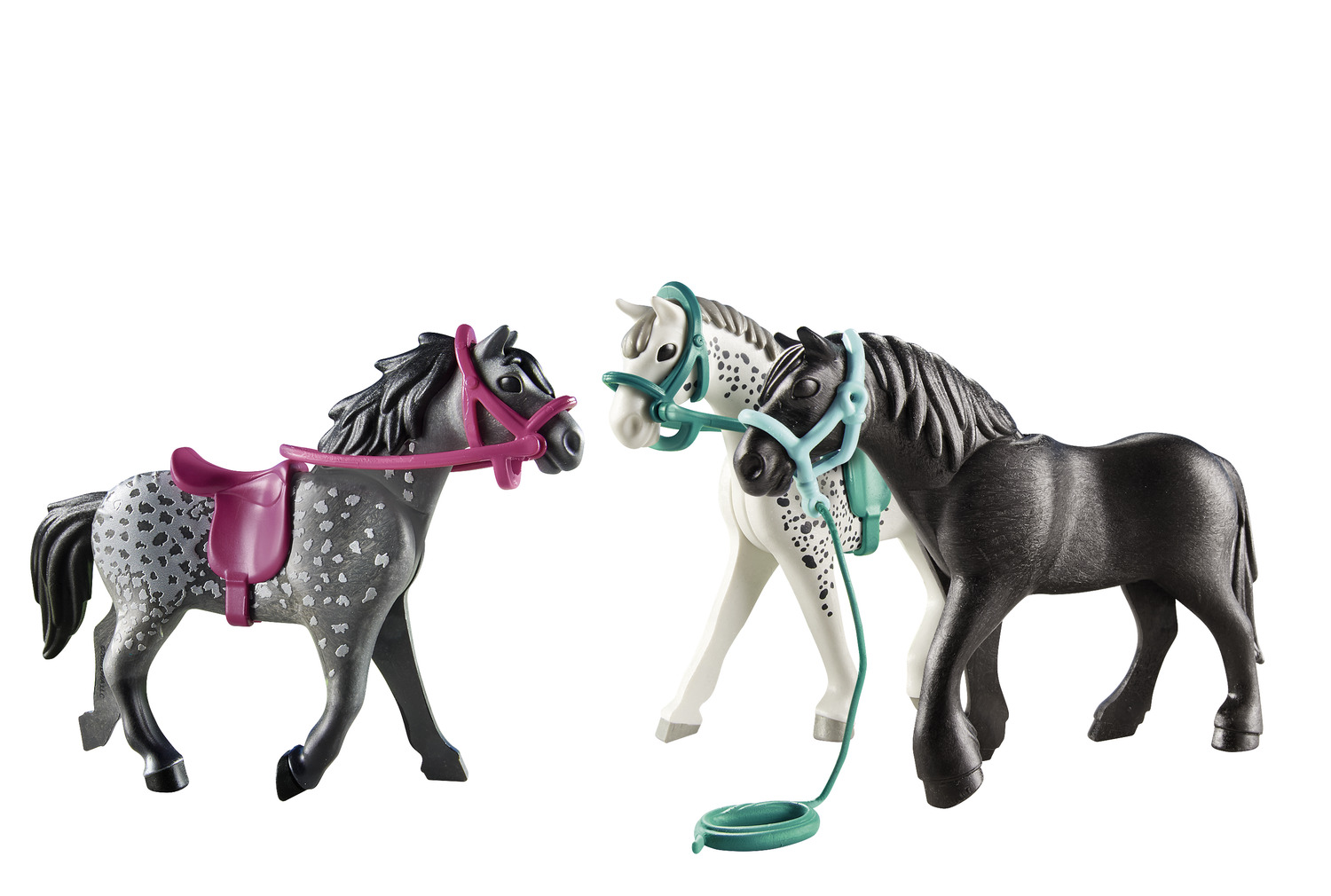 Playmobil - Τρία Άλογα: Friesian, Knabstrupper & Andalusian