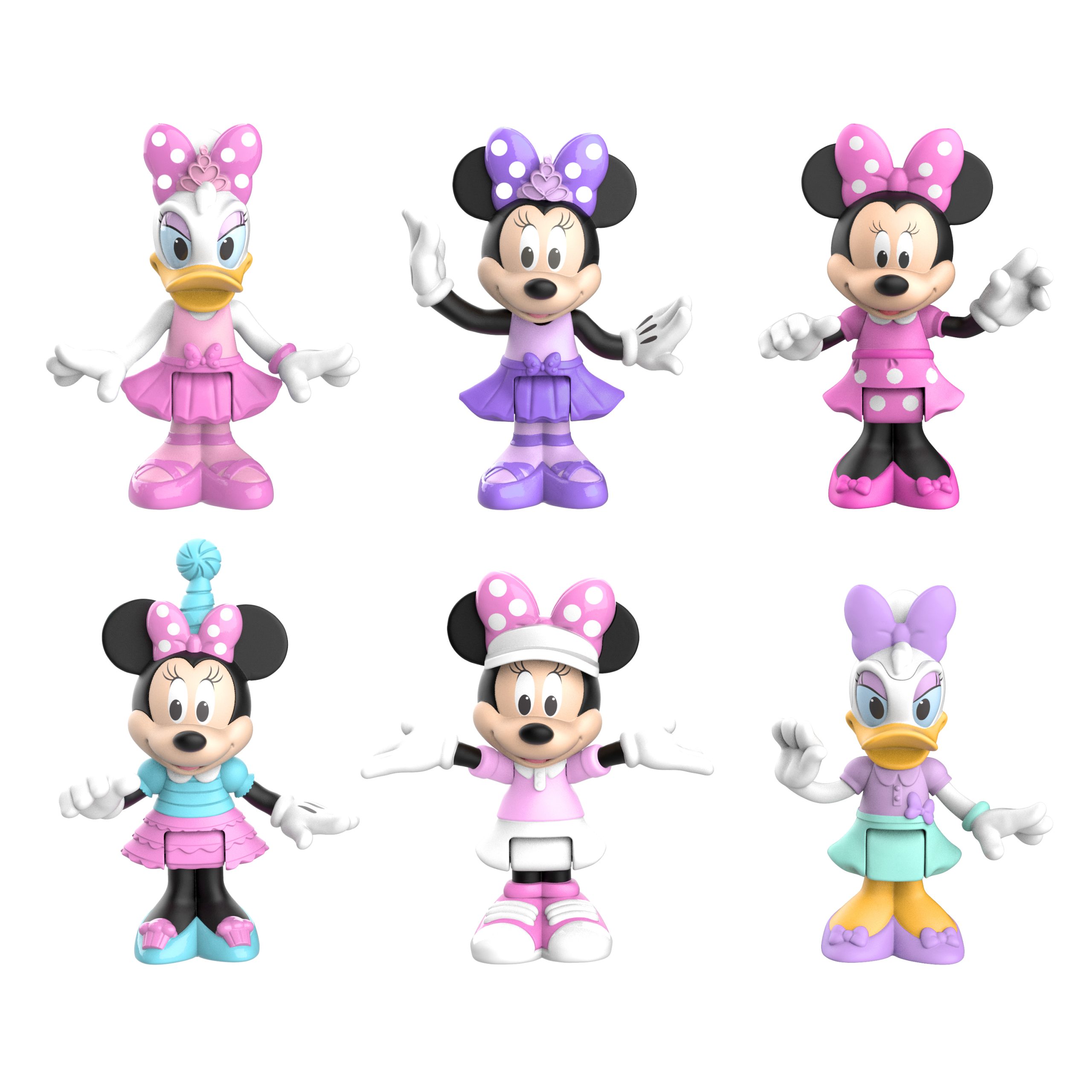 Κούκλα Minnie Με Αρθρώσεις - Daisy Με Μωβ Μπλούζα