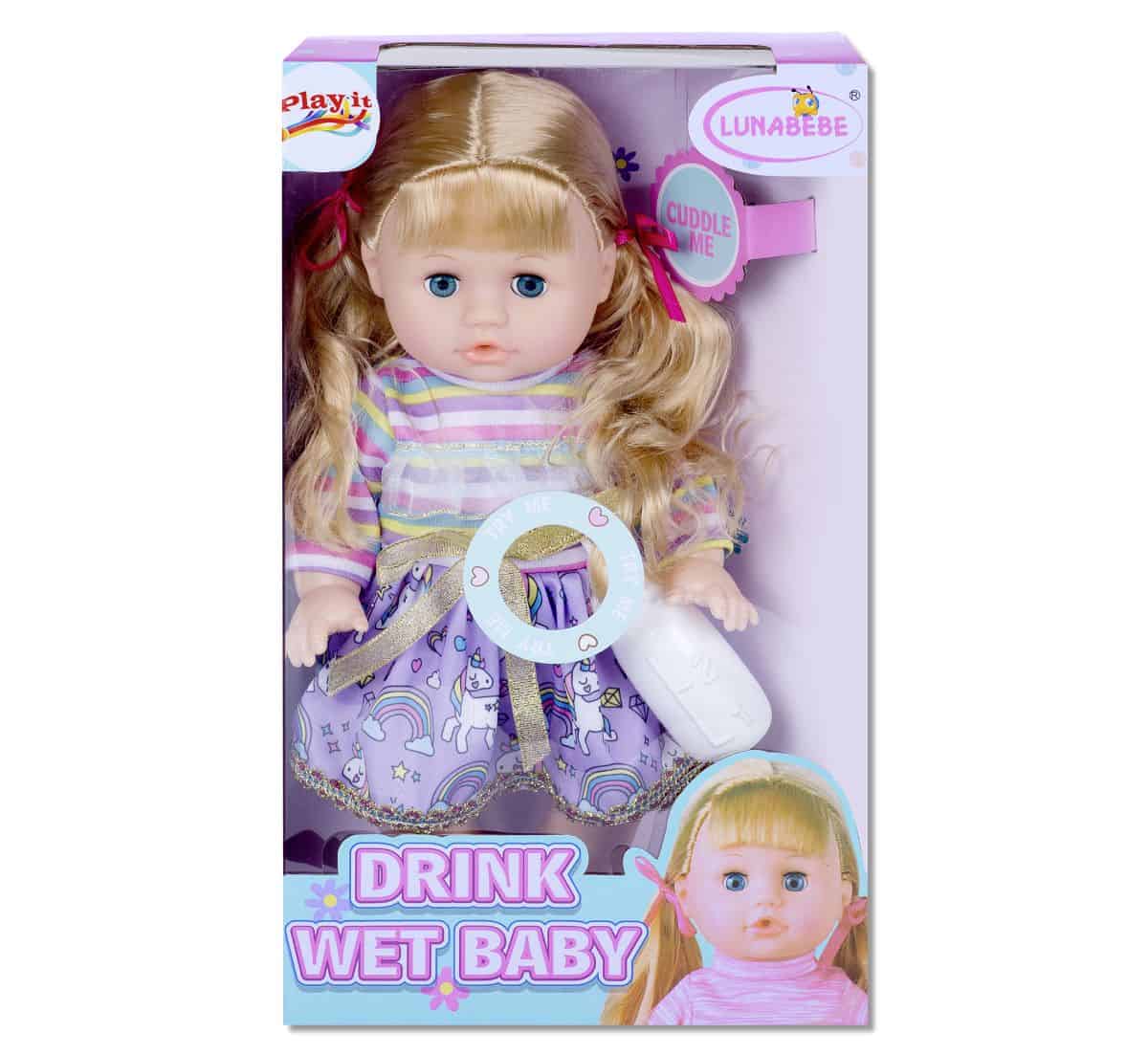 Κούκλα Μωρό Drink & Wet - Μωβ Φόρεμα