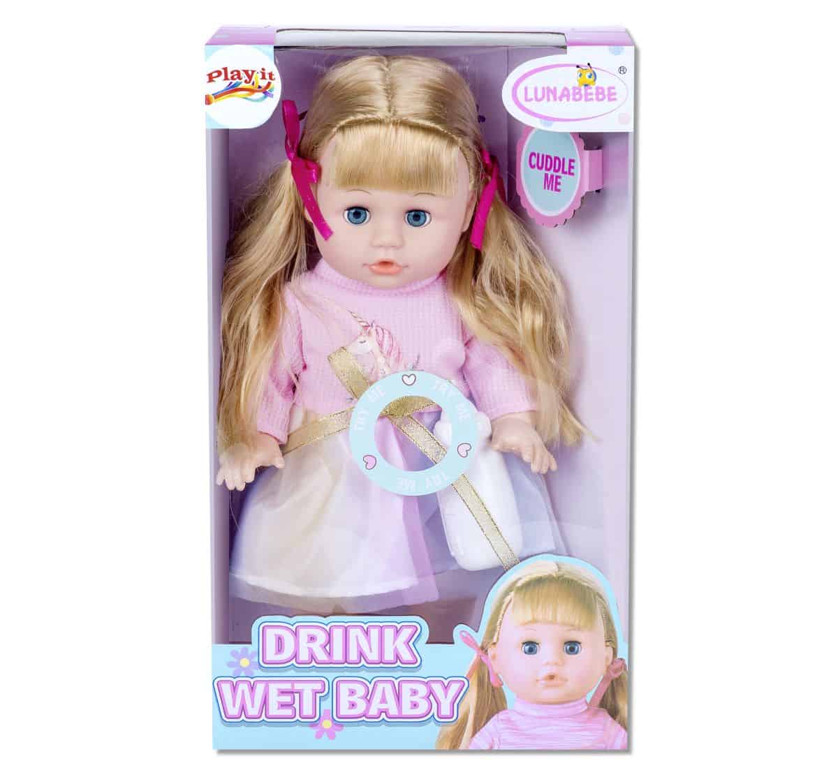 Κούκλα Μωρό Drink & Wet - Ροζ Φόρεμα