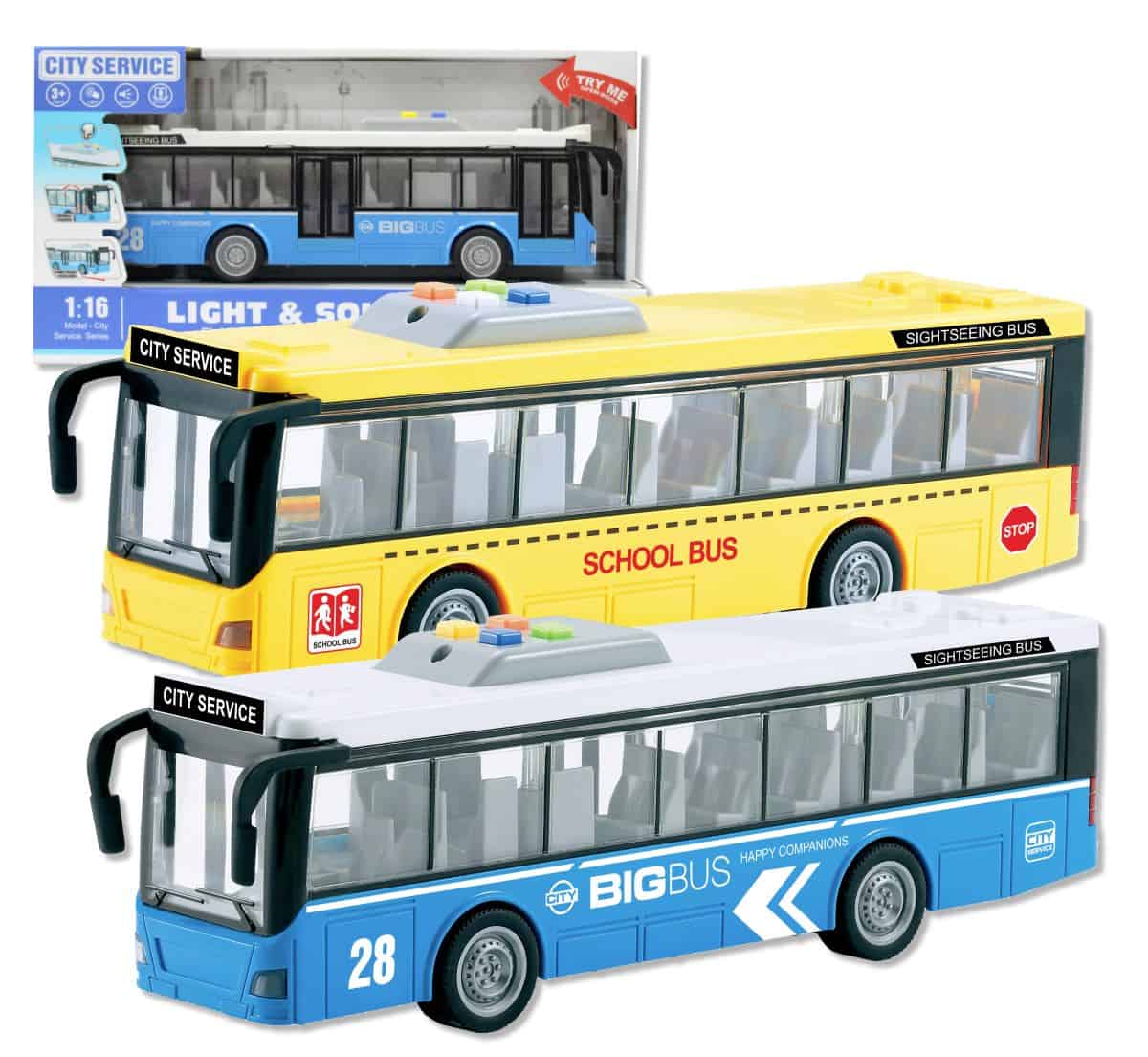 Λεωφορείο Με Κίνηση Friction, Ήχο Και Φώτα - Μπλε