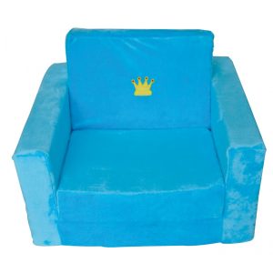 Λούτρινο - Παιδική Πολυθρόνα Κρεβάτι - Γαλάζια