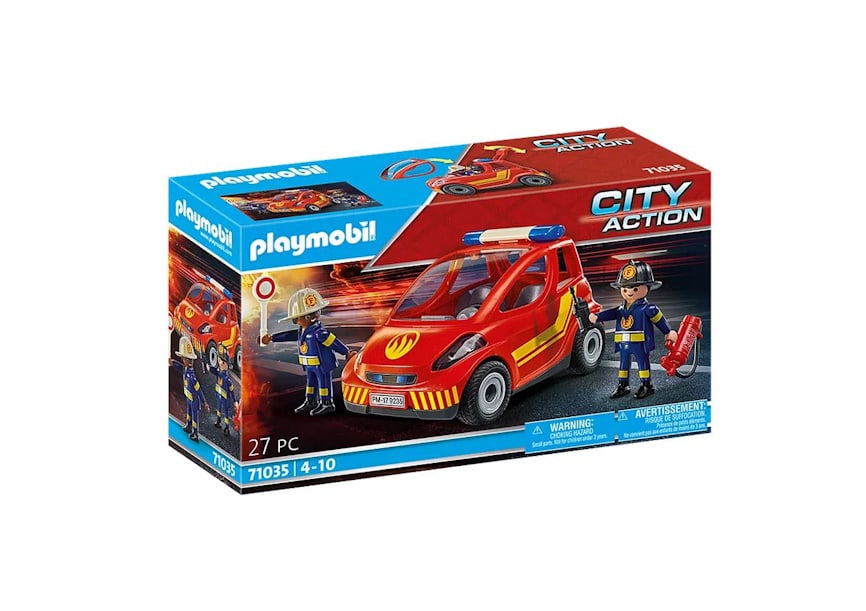 Playmobil - Μικρό Όχημα Πυροσβεστικής Με Πυροσβέστες
