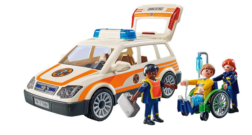 Playmobil - Όχημα Πρώτων Βοηθειών Με Διασώστες