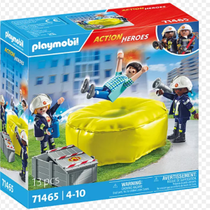 Playmobil - Πυροσβέστες Με Στρώμα Διάσωσης