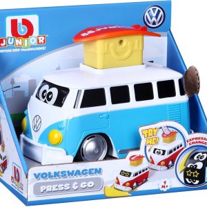 Bburago -  Volkswagen Poppin Samba Bus Press and Go  -  Μπλε #16-85110#