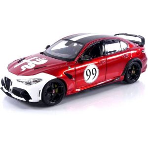 Bburago - Μεταλλική Μινιατούρα 1/18 -  Alfa Romeo Giulia GTam #99, Μεταλλικό Κόκκινο #18/11049#