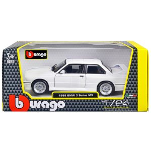 Bburago - Μεταλλική Μινιατούρα 1/24 -1988 BMW 3 Series M3 White #18-21100-W#