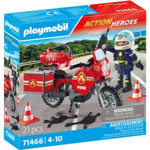 Playmobil - Πυροσβέστης Με Μοτοσυκλέτα #71466#