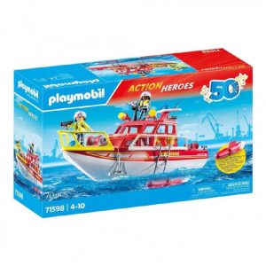 Playmobil -  Action Heroes -  Fire Rescue Boat  - 50 Years  #71598#