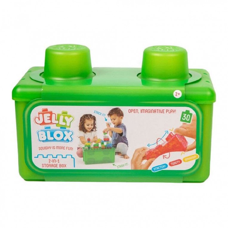 Jelly Blox - Μαλακά Τουβλάκια - 2 Σε 1 Κουτί Αποθήκευσης